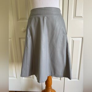 Search For Sanity Gray Faux Leather Skirt 6 EUC